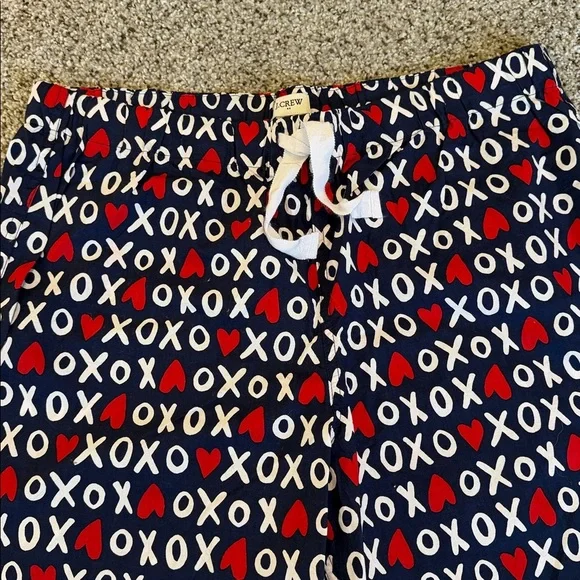 J Crew 100% Cotton Valentine Pajama Bottoms, Medium, NWT - Picture 2 of 6